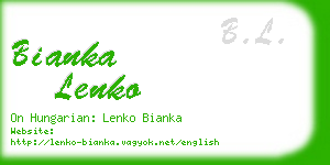bianka lenko business card